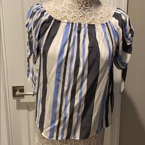 Vero Moda Off-the-Shoulder Striped Top